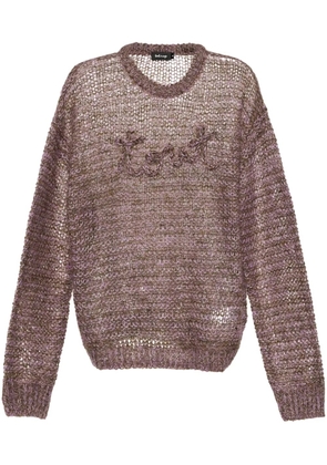 tout a coup textured knit jumper - Purple