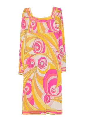 PUCCI Pre-Owned 1960s swirl-print silk dress - Yellow