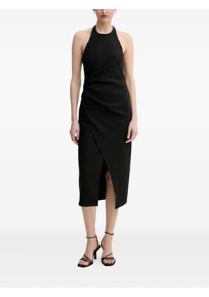 A.L.C. halterneck draped midi dress - Black
