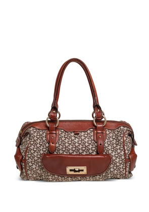 DKNY Vintage Pre-owned monogram-logo totel bag - Brown