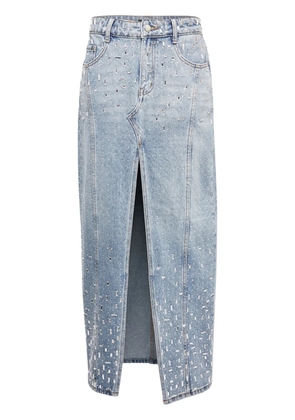 Retrofete crystal-embellished denim skirt - Blue