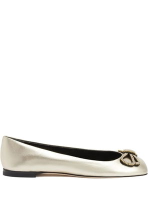 Giuseppe Zanotti Zari' embellished ballet - Gold