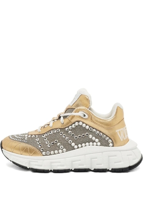 Versace Pre-Owned 2024 crystal embellishment sneakers - Yellow