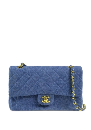 CHANEL Pre-Owned 1990 medium Double Flap shoulder bag - Blue