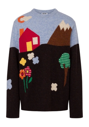 Moschino intarsia-knit jumper - Black