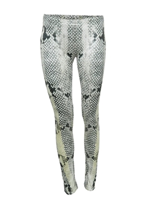 Roberto Cavalli Vintage snakeskin-print leggings - White