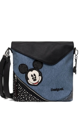 Desigual Large mickey-mouse studded denim backpack - Blue