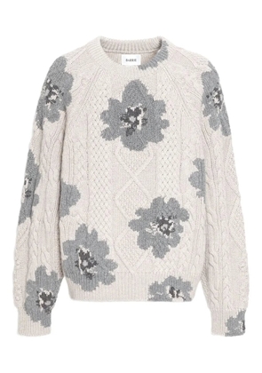 Barrie floral-intarsia sweater - Grey