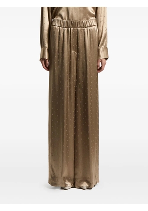 Peserico polka dot-pattern trousers - Gold