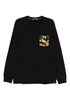 Mastermind Japan x Bape logo patch pocket T-shirt - Black