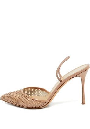 Sergio Rossi Vintage pre-owned 95mm mesh-design pumps - Neutrals