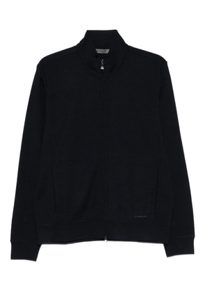 Corneliani zip-front knitted cardigan - Blue