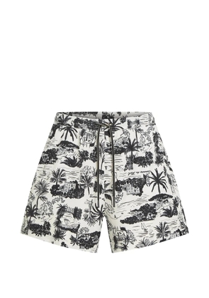 Karl Lagerfeld graphic-print swim shorts - Neutrals