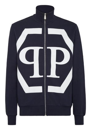 Philipp Plein Hexagon logo-print sweatshirt - Blue