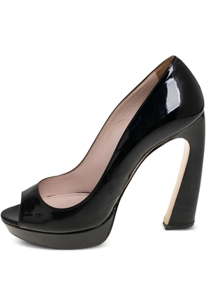 Miu Miu Pre-Owned 120mm patent-leather sandals - Black