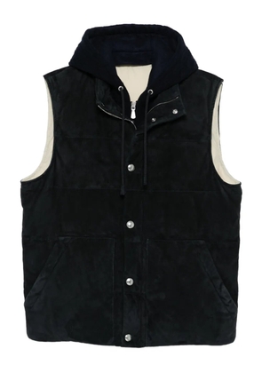 Eleventy hooded suede gilet - Blue