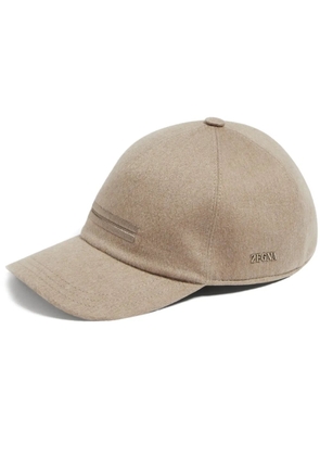 Zegna embroidered-motif cap - Neutrals