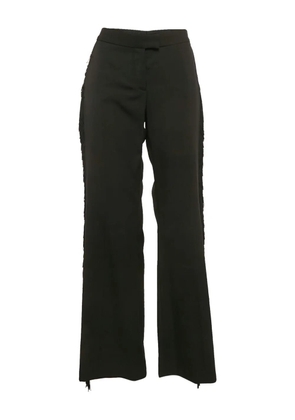 Stella McCartney Pre-Owned fringed wool trousers - Black