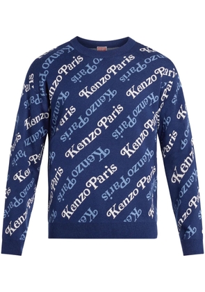 Kenzo all-over monogram jumper - Blue