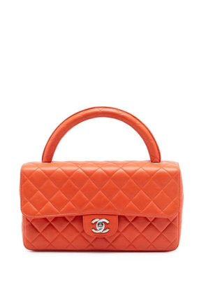 CHANEL Pre-Owned 1996-1997 Lambskin Parent Kelly Flap handbag - Orange