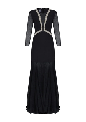 Amir Slama x Astrid mesh-panel maxi dress - Black