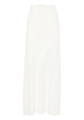 Brunello Cucinelli bias-cut maxi skirt - White