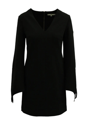 Tibi V-neck long-sleeved dress - Black