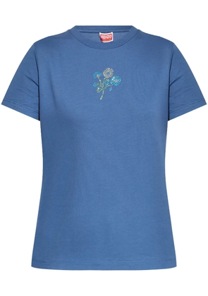 Kenzo logo-embroidered T-shirt - Blue