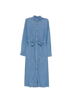 Gant buttoned belted midi dress - Blue