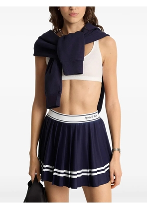 Sporty & Rich pleated stripe mini skirt - Blue