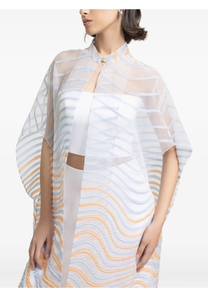 Gemy Maalouf high-collar cape - White