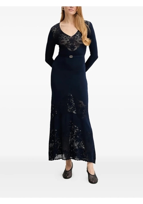 TWINSET belted maxi dress - Blue