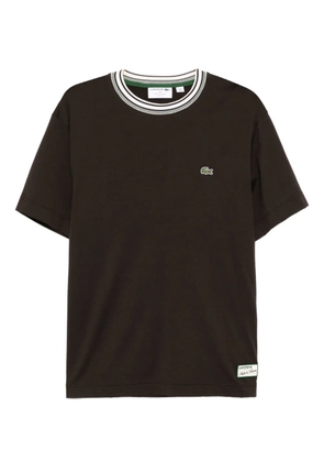 Lacoste logo-embroidered T-shirt - Brown