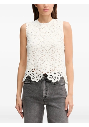 Pedro Del Hierro floral-lace sleeveless top - Neutrals