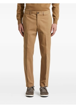 Peserico flat-front trousers - Brown