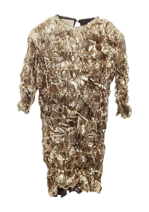 Gucci Pre-Owned 2010s pleated mini dress - Gold