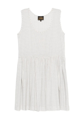 Vivienne Westwood Pre-Owned 2020s grid-pattern sleeveless dress - White