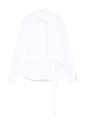 Rokh pleated-panel shirt - White