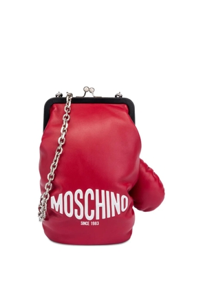 Moschino boxing-glove-shape chain-strap shoulder bag - Red
