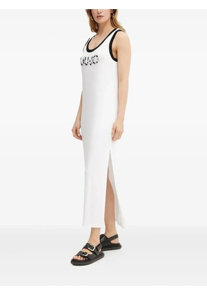 LIU JO pearl-embellished midi dress - White