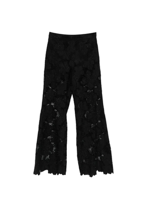 SANDRO floral-lace trousers - Black