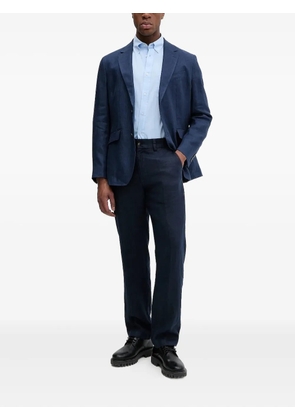 Hackett linen two-button blazer - Blue