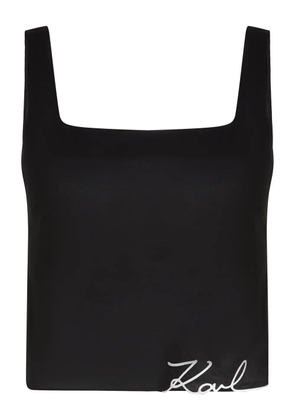 Karl Lagerfeld K/signature cropped top - Black