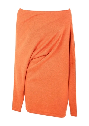 Gianluca Capannolo off-shoulder draped sweater - Orange
