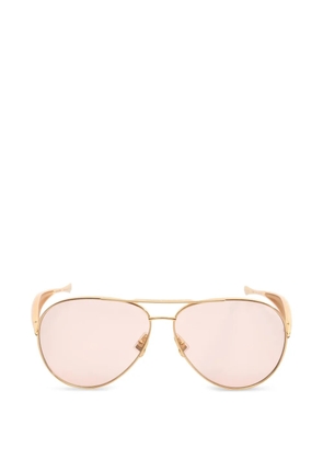 Bottega Veneta Pre-Owned 2010 pilot sunglasses - Gold