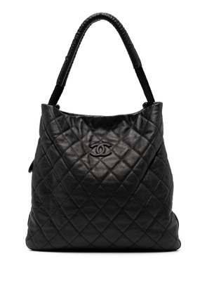 CHANEL Pre-Owned Chanel Boating Large Classic Shopper Zippered Expandable Tote - Black