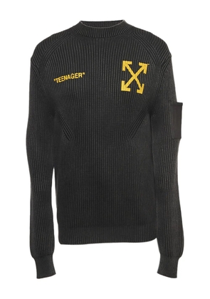 Off-White Pre-Owned knitted sweater - Black