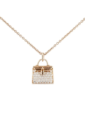 Hermès Pre-Owned pink gold Amulettes Kelly diamond necklace