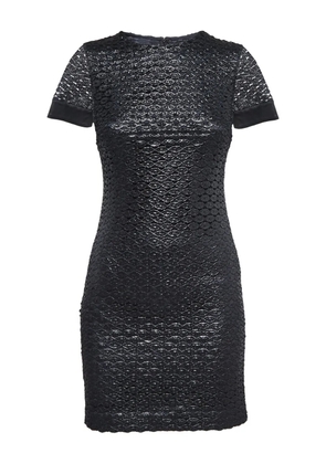 Diane Von Furstenberg Vintage 2023 short-sleeves textured dress - Black