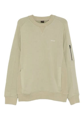 BOSS logo-embroidered sweatshirt - Green